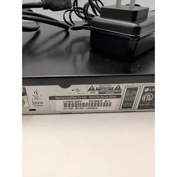 LG BP200 Blu-Ray Disc DVD Player 1080p Wi-Fi Certified Full Hd Cable Black USB - Picture 5 of 10